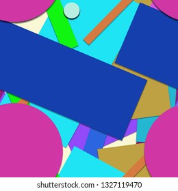 Flat material design - Creative vector trend seamless.