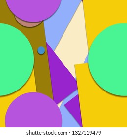 Flat material design - Creative vector trend seamless.