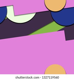 Flat material design - Creative vector trend seamless.