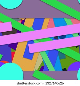 Flat material design - Creative vector trend seamless.