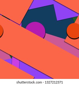 Flat material design - Creative vector trend seamless.