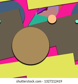 Flat material design - Creative vector trend seamless.