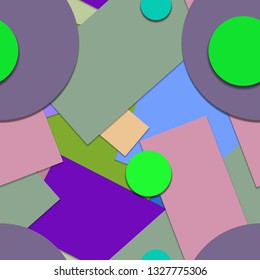 Flat material design - Creative vector trend seamless.