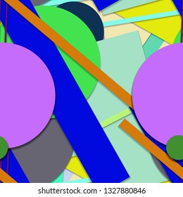 Flat material design - Creative vector trend seamless.