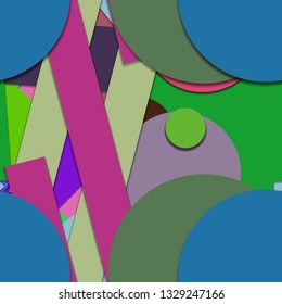 Flat material design - Creative vector trend seamless.