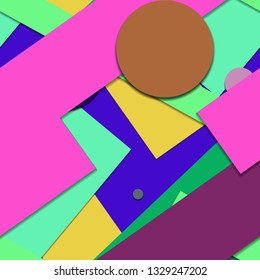 Flat material design - Creative vector trend seamless.