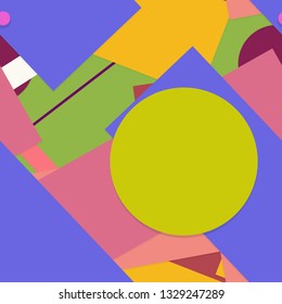 Flat material design - Creative vector trend seamless.