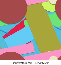 Flat material design - Creative vector trend seamless.