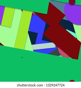 Flat material design - Creative vector trend seamless.