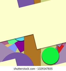 Flat material design - Creative vector trend seamless.