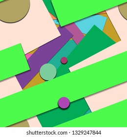 Flat material design - Creative vector trend seamless.