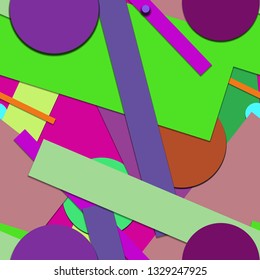 Flat material design - Creative vector trend seamless.
