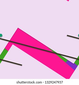 Flat material design - Creative vector trend seamless.