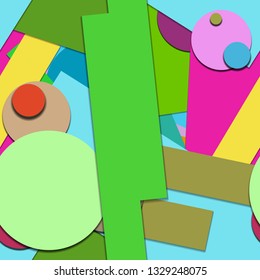 Flat material design - Creative vector trend seamless.