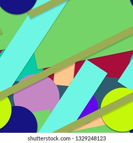 Flat material design - Creative vector trend seamless.