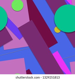 Flat material design - Creative vector trend seamless.