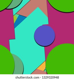 Flat material design - Creative vector trend seamless.