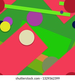 Flat material design - Creative vector trend seamless.
