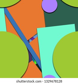Flat material design - Creative vector trend seamless.