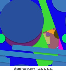 Flat material design - Creative vector trend seamless.