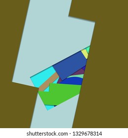 Flat material design - Creative vector trend seamless.
