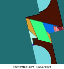 Flat material design - Creative vector trend seamless.