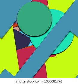 Flat material design - Creative vector trend seamless.