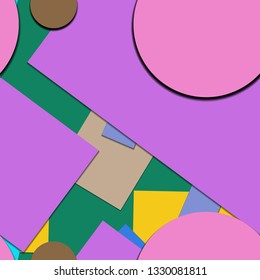 Flat material design - Creative vector trend seamless.