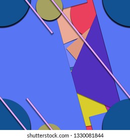 Flat material design - Creative vector trend seamless.