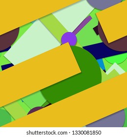 Flat material design - Creative vector trend seamless.