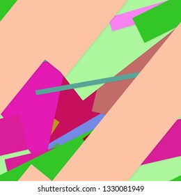 Flat material design - Creative vector trend seamless.