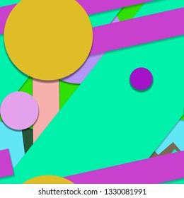 Flat material design - Creative vector trend seamless.