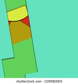 Flat material design - Creative vector trend seamless.