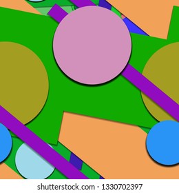 Flat material design - Creative vector trend seamless.