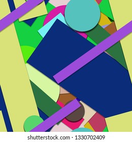 Flat material design - Creative vector trend seamless.