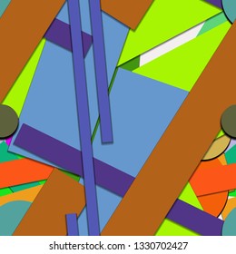 Flat material design - Creative vector trend seamless.