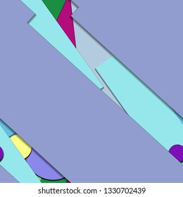 Flat material design - Creative vector trend seamless.