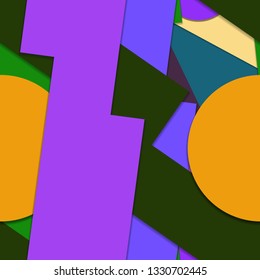 Flat material design - Creative vector trend seamless.