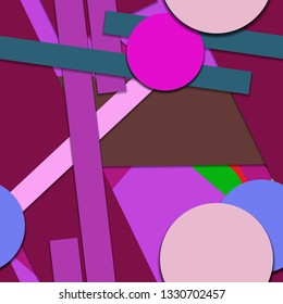 Flat material design - Creative vector trend seamless.