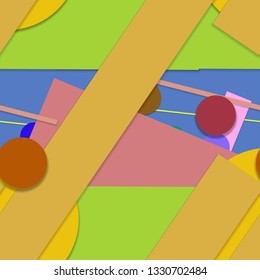 Flat material design - Creative vector trend seamless.