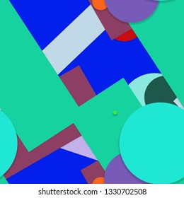 Flat material design - Creative vector trend seamless.