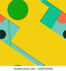 Flat material design - Creative vector trend seamless.