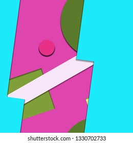 Flat material design - Creative vector trend seamless.