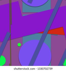 Flat material design - Creative vector trend seamless.