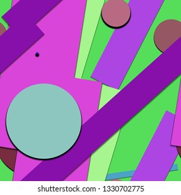 Flat material design - Creative vector trend seamless.