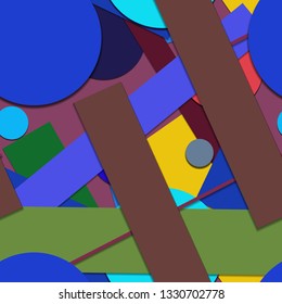 Flat material design - Creative vector trend seamless.