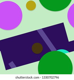 Flat material design - Creative vector trend seamless.