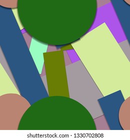 Flat material design - Creative vector trend seamless.