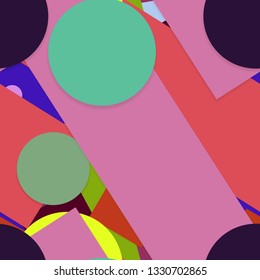 Flat material design - Creative vector trend seamless.
