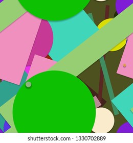 Flat material design - Creative vector trend seamless.